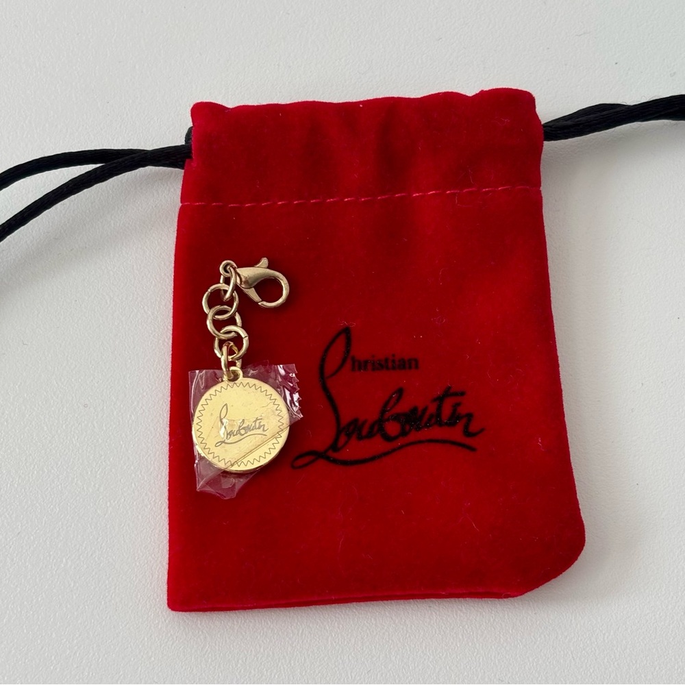 Christian Louboutin Key charm/Bag Tag w/Red Pouch - NWOT